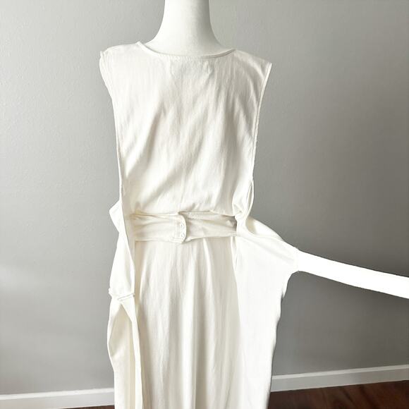 Free People Beach 100% Cotton Wrap Midi Dress Swim Cover-up women’s size large - Picture 7 of 12